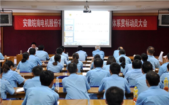 皖南電機導(dǎo)入ISO/TS16948質(zhì)量體系認(rèn)證貫標(biāo)培訓(xùn)現(xiàn)場