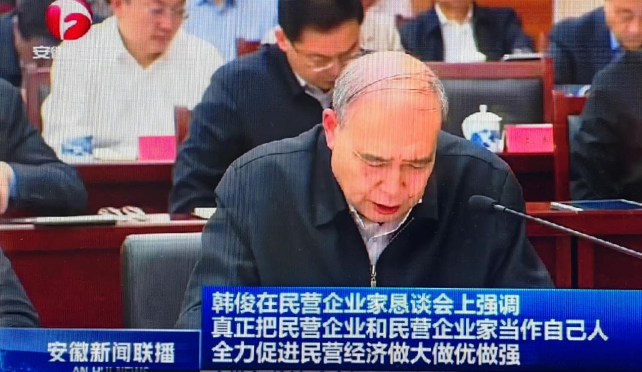 01-圖為皖南電機(jī)黨委書記、副董事長管兵在作重點(diǎn)發(fā)言。（視頻截圖）